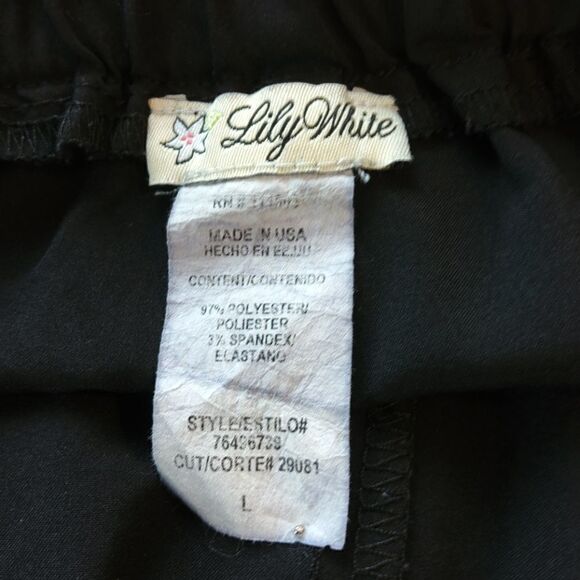 Lily White black elastic waist jogger pants - Picture 9 of 9